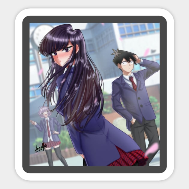 Komi-san wa komyushou desu Sticker by sopraju